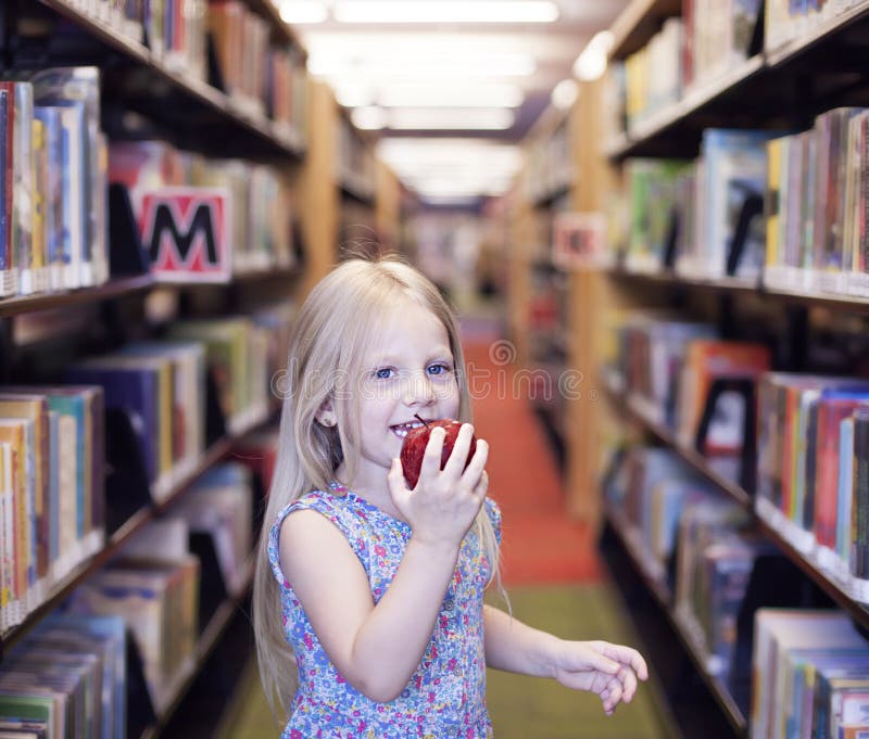 In the library stock photography
