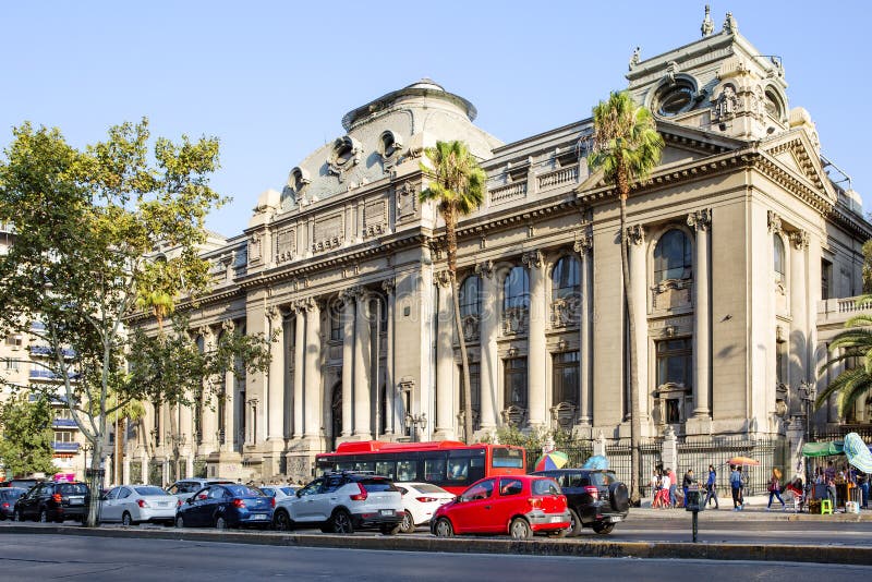 Santiago, Chile, National Library Building. Stock Photo Image of