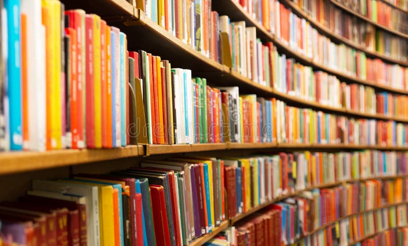 Library with many shelves and books