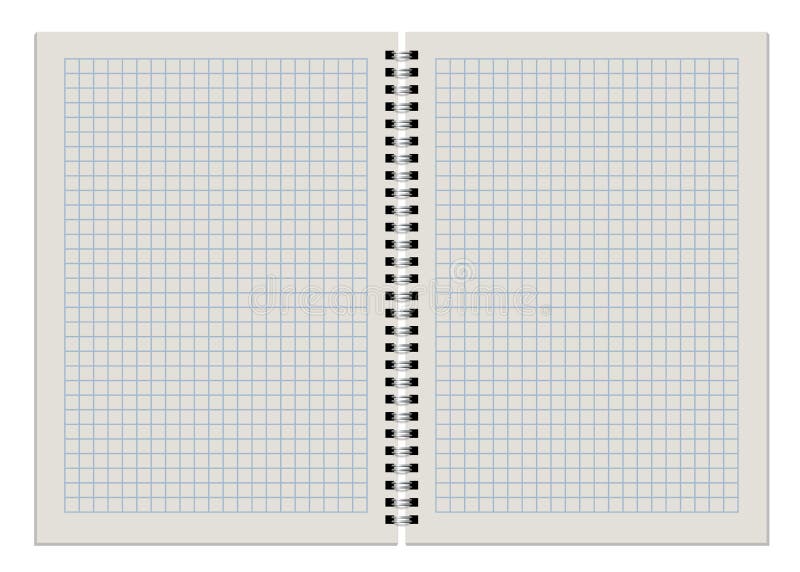 Esquivo Estricto Comida Libreta a Cuadros En Blanco Ilustración del Vector - Ilustración de  alineado, centro: 28208656
