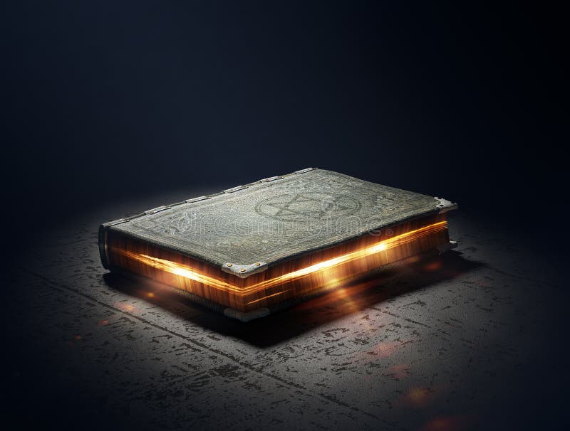 Libro con i poteri magici illustrazione vettoriale