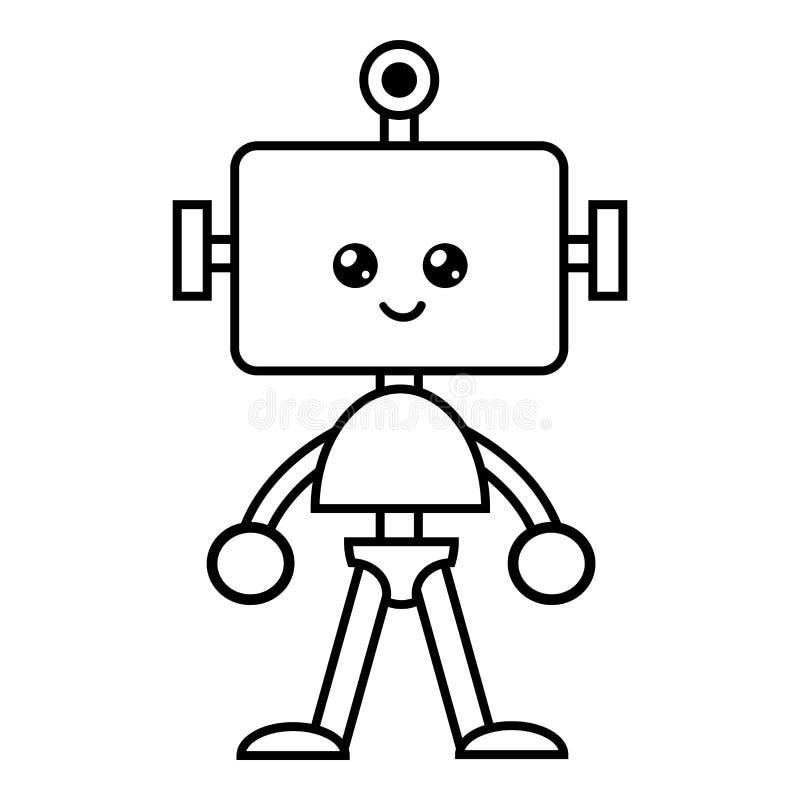 Libro de colorear, robot ilustración del vector. Ilustración de juego - 122810903 Libro de colorear, robot ilustración del vector. Ilustración de juego - 122810903