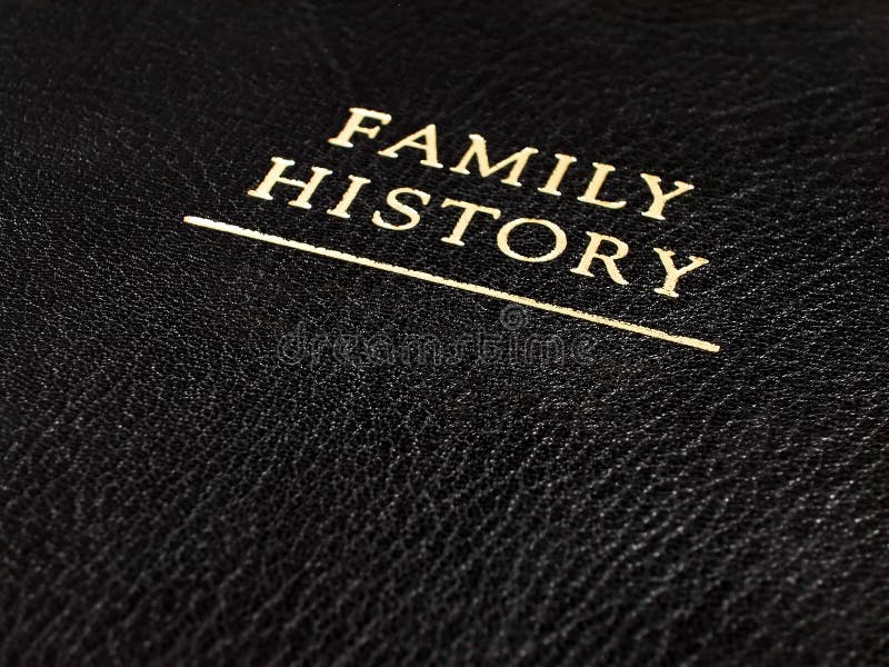Libro de historia de cuero de la familia
