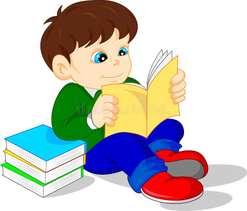 Картинка мальчик читает книгу
