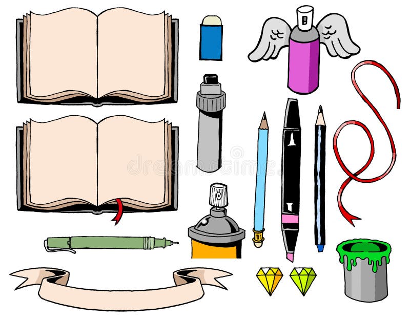 Libros y plumas libre illustration Libros y plumas libre illustration