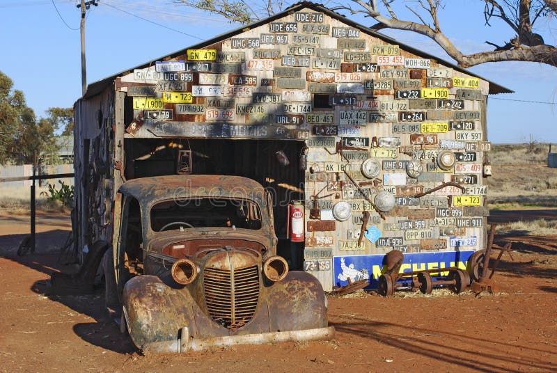 Licence Plate House Gwalia Ghost Town, outback Australia