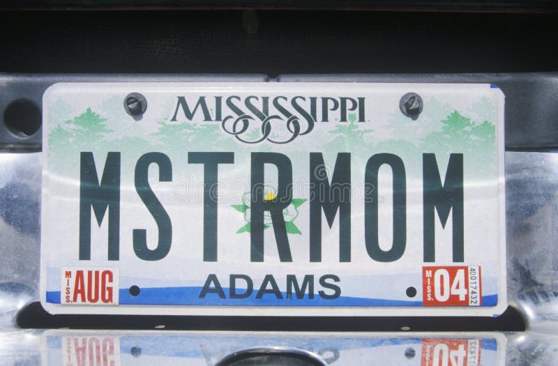 License Plate in Mississippi Editorial Stock Image Image of mister