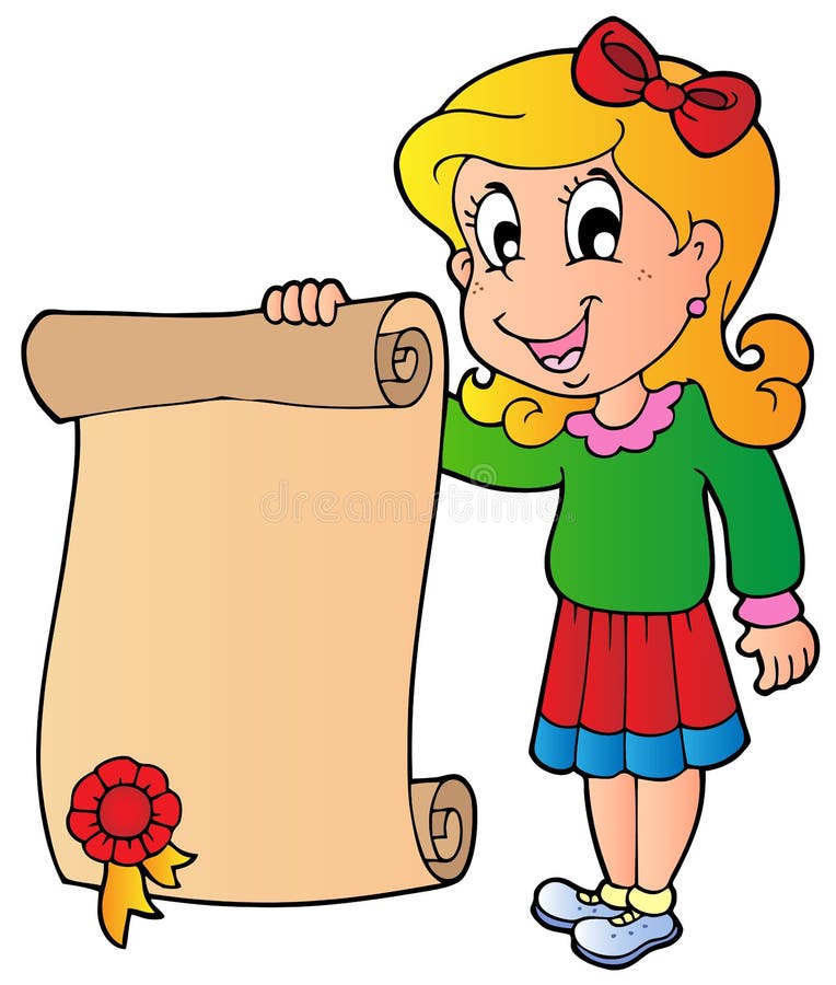 Licență de deținere de fete stock illustration