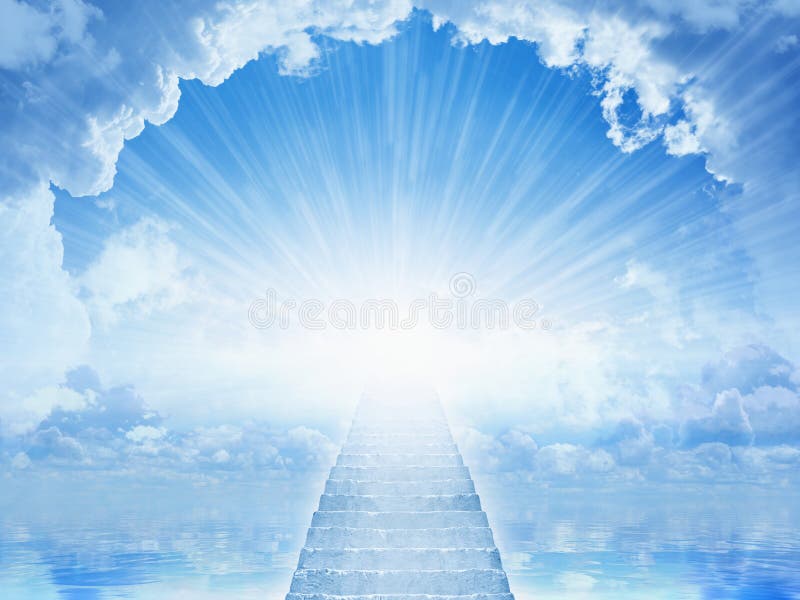 Licht van hemel, trap aan hemel