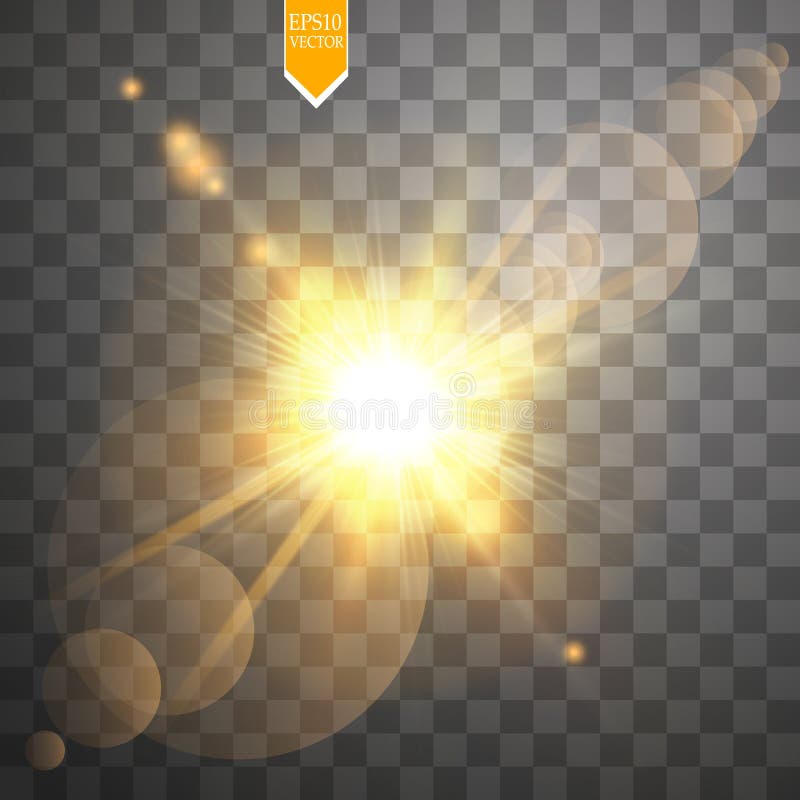 Lichteffekt des transparenten Blendenflecks des Sonnenlichts des Vektors speziellen Sun-Blitz mit Strahlen und Scheinwerfer vektor abbildung Lichteffekt des transparenten Blendenflecks des Sonnenlichts des Vektors speziellen Sun-Blitz mit Strahlen und Scheinwerfer vektor abbildung