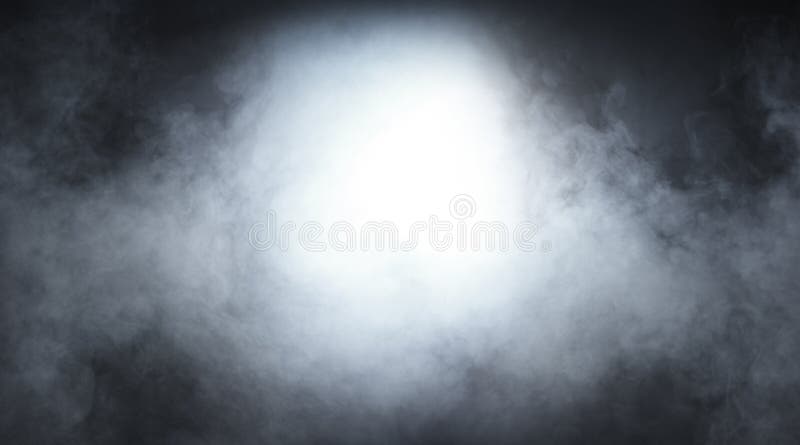 Lichtgrijze rook op een zwarte achtergrond