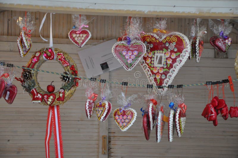 Licitar hearts- Croatian traditional sweet warm hearts royalty free stock image Licitar hearts- Croatian traditional sweet warm hearts royalty free stock image