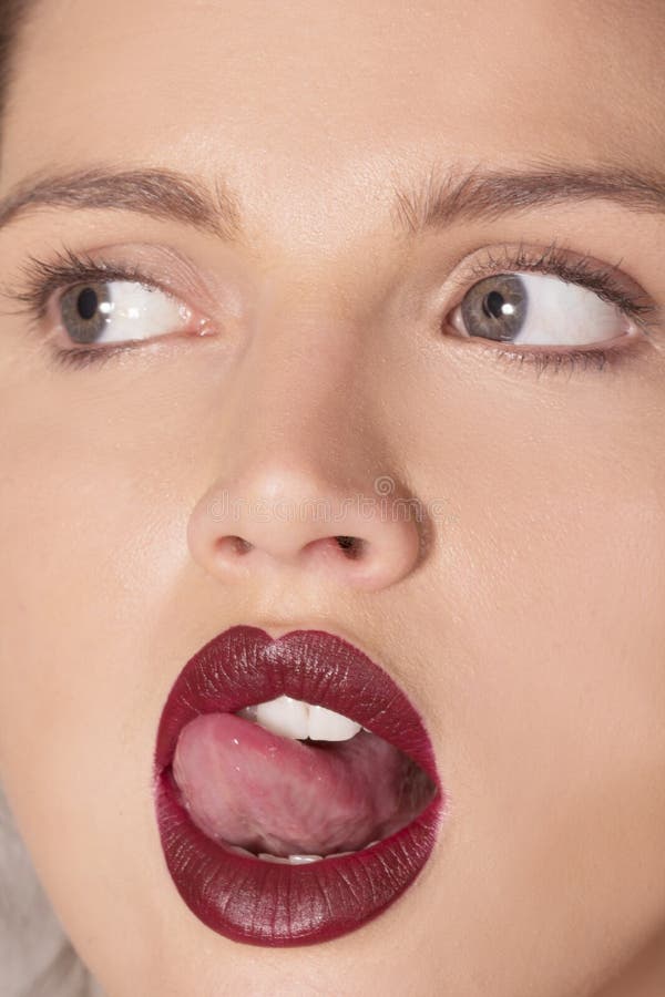 232 Beautiful Woman Licking Her Lips Stock Photos Free & RoyaltyFree