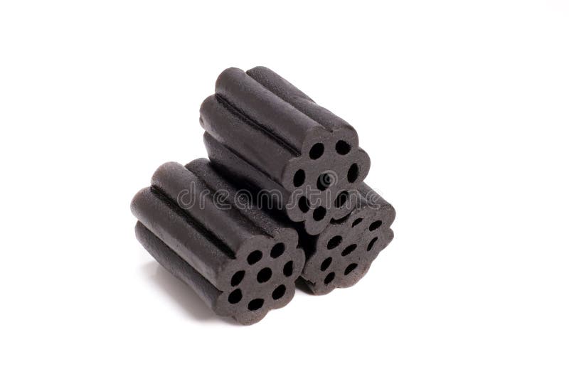 Licorice Candy Closeup Macro Isolated on White Stock Image Image of