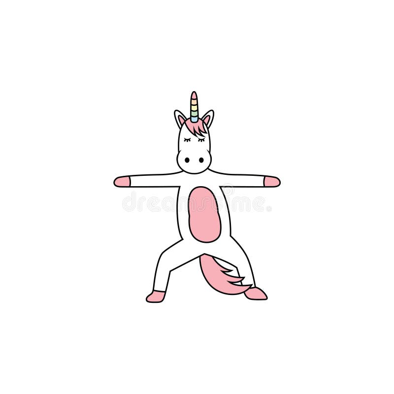 licorne dans la pose de yoga illustration stock licorne dans la pose de yoga illustration stock