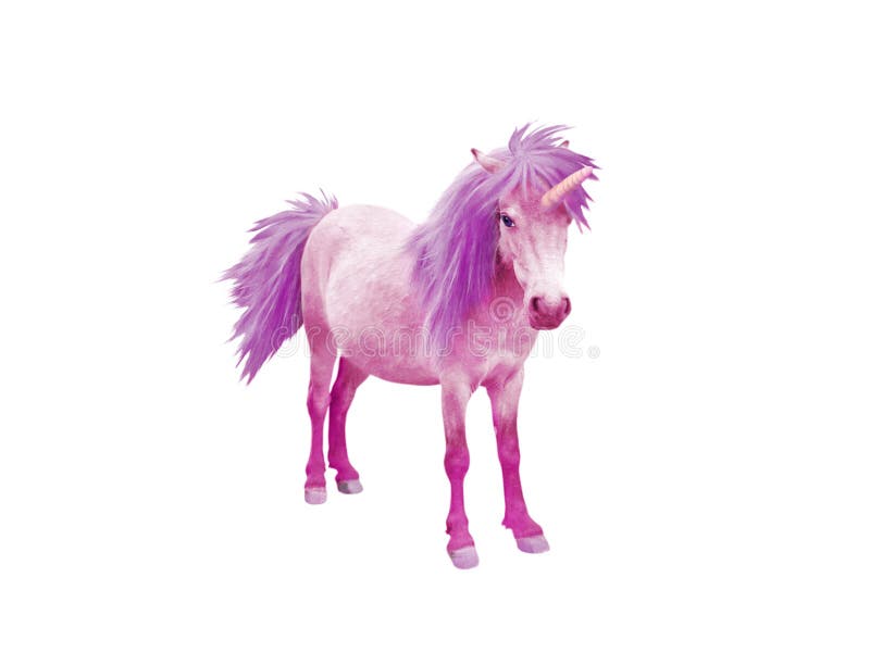 Licorne rose de bébé photo libre de droits Licorne rose de bébé photo libre de droits