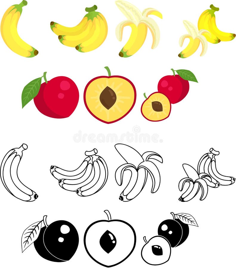 ?liczne ikony owoc ilustracja wektor
