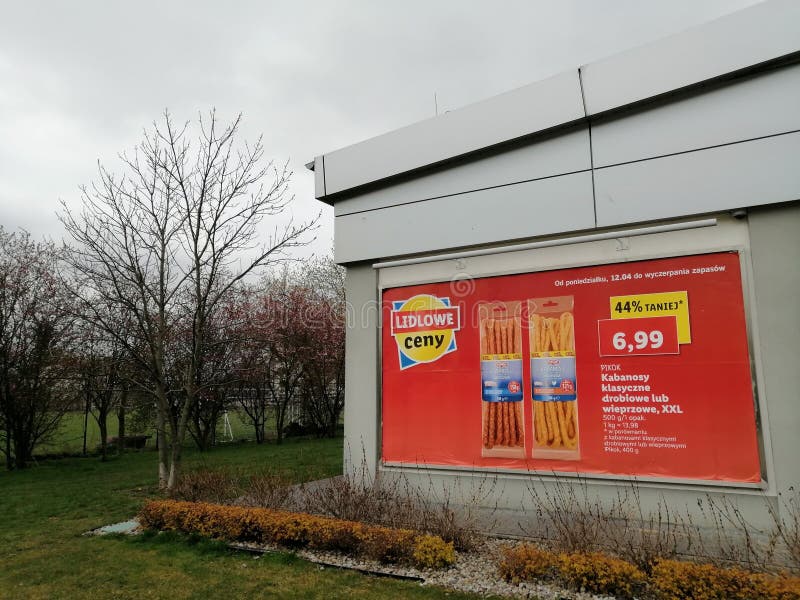Lidl Advertising Sign with Offer Editorial Stock Photo - Image advertising: 217661068