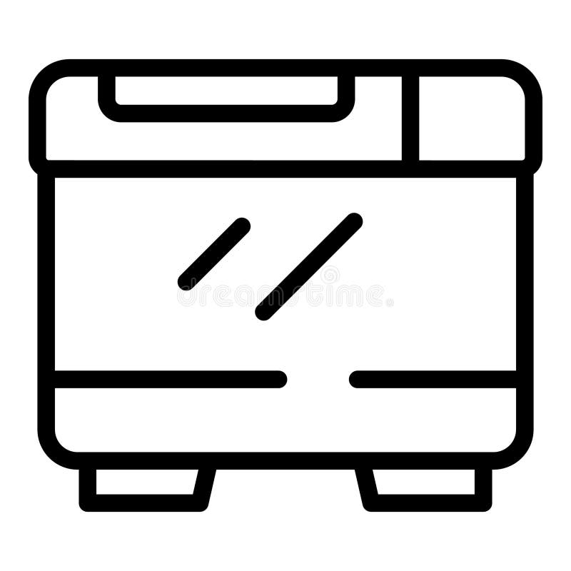 Loaves preparing machine icon outline vector. Loaf baking device. Automatic kitchen appliance. Loaves preparing machine icon outline vector. Loaf baking device. Automatic kitchen appliance