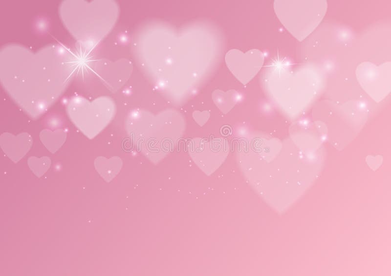 Abstracte liefdesachtergrond met harten en lichten vector illustratie