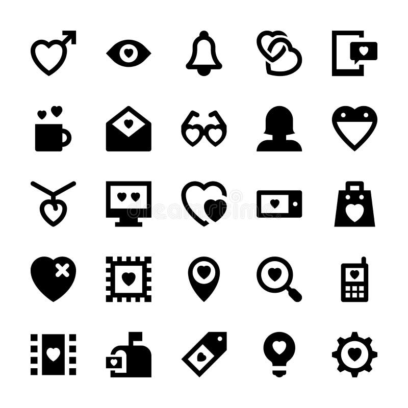 Liefde en Romaans pictogram 2 royalty-vrije illustratie Liefde en Romaans pictogram 2 royalty-vrije illustratie
