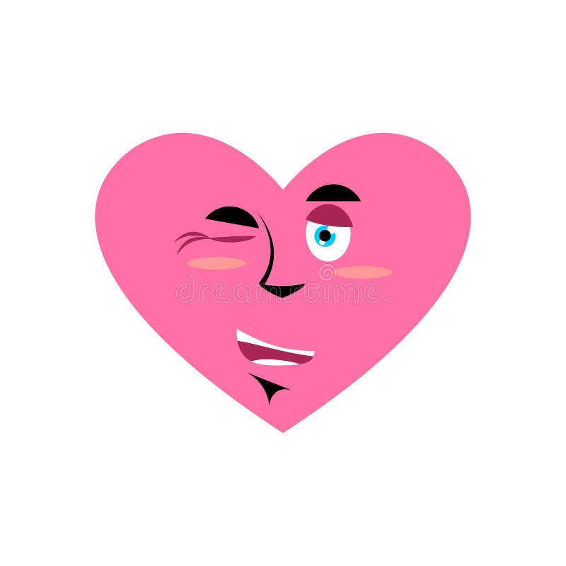 Liefde het knipogen Emoji Geïsoleerde hart gelukkige emotie royalty-vrije illustratie Liefde het knipogen Emoji Geïsoleerde hart gelukkige emotie royalty-vrije illustratie