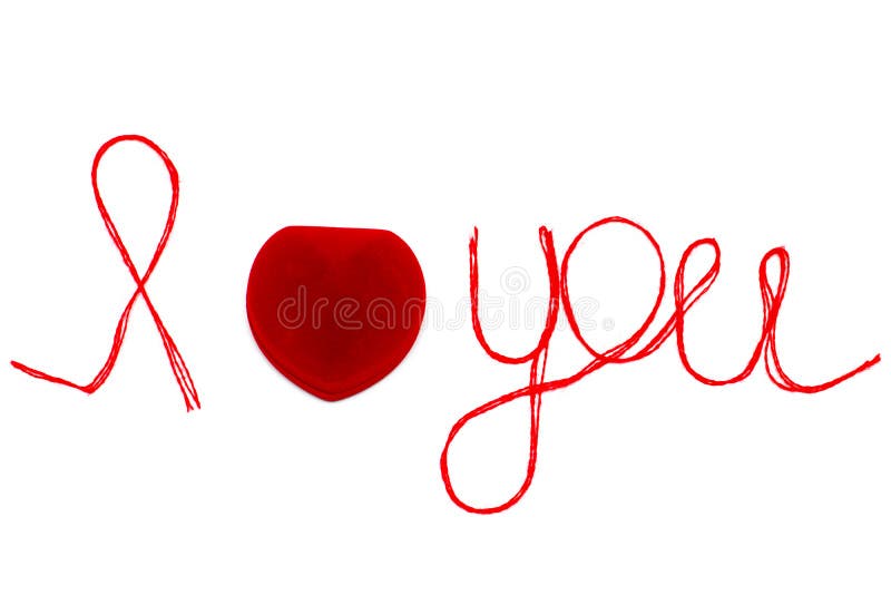Liefde U Woorden En Hartsymbool Van Rode Draad Op Witte Fo Wordt Gemaakt Dat Stock Afbeelding Afbeelding Bestaande Uit Idee Vervagen 83511567