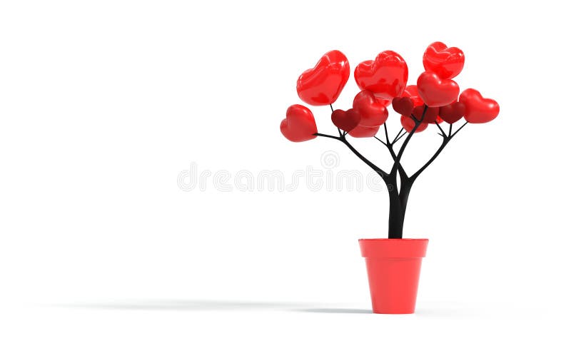 Liefdesboom met witte achtergrond vector illustratie