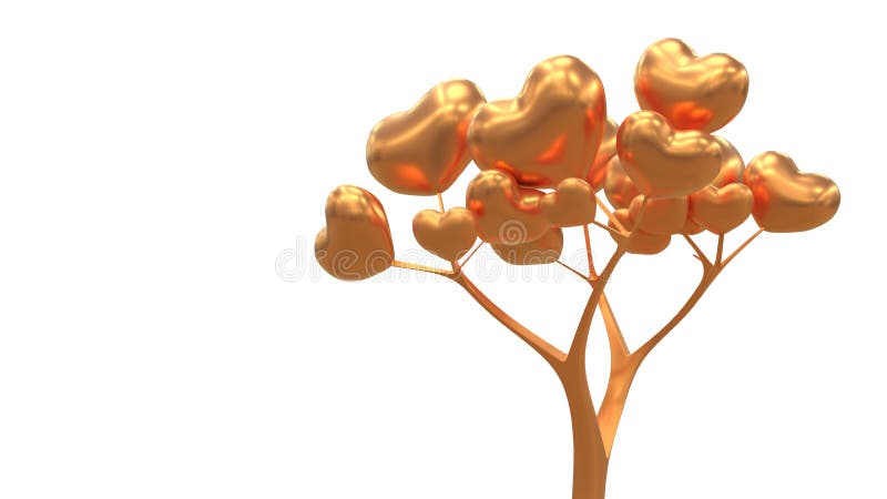 Liefdesboom met witte achtergrond vector illustratie