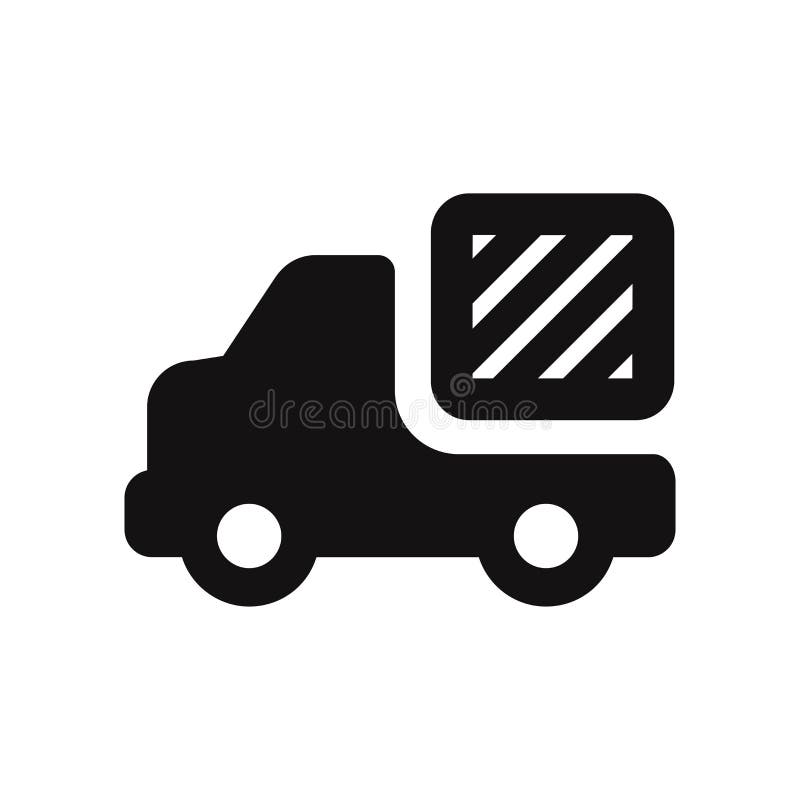 Lieferwagen-Vektor-Ikone Fracht-LKW-Symbol auf weißem Hintergrund stock abbildung Lieferwagen-Vektor-Ikone Fracht-LKW-Symbol auf weißem Hintergrund stock abbildung