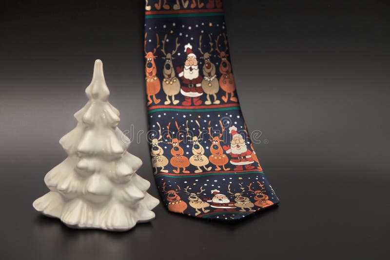 Lien en soie Santa Claus, sapin blanc images stock Lien en soie Santa Claus, sapin blanc images stock