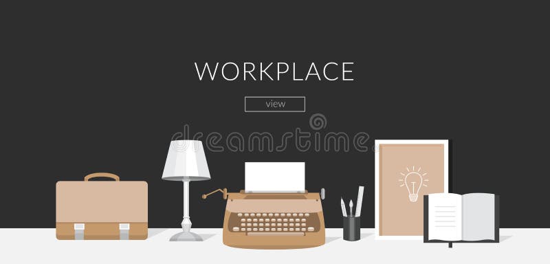 Lieu de travail de l'auteur illustration libre de droits Lieu de travail de l'auteur illustration libre de droits