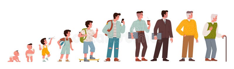 Evolution Baby To Old Man Stock Illustrations – 156 Evolution Baby To ...