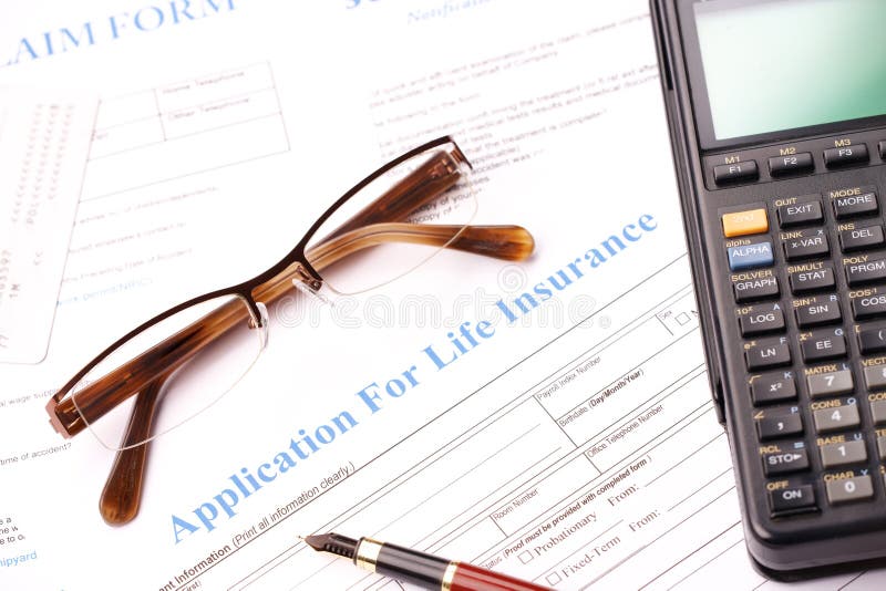Life insurance application form royalty free stock photos Life insurance application form royalty free stock photos
