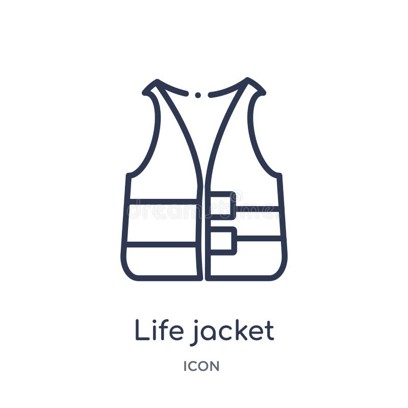 Life Jacket Icon from Nautical Outline Collection. Thin Line Life ...