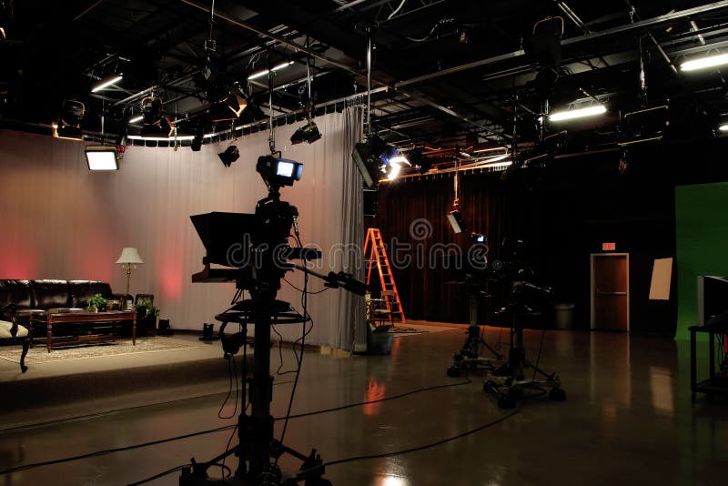 Televisión producción estudio.