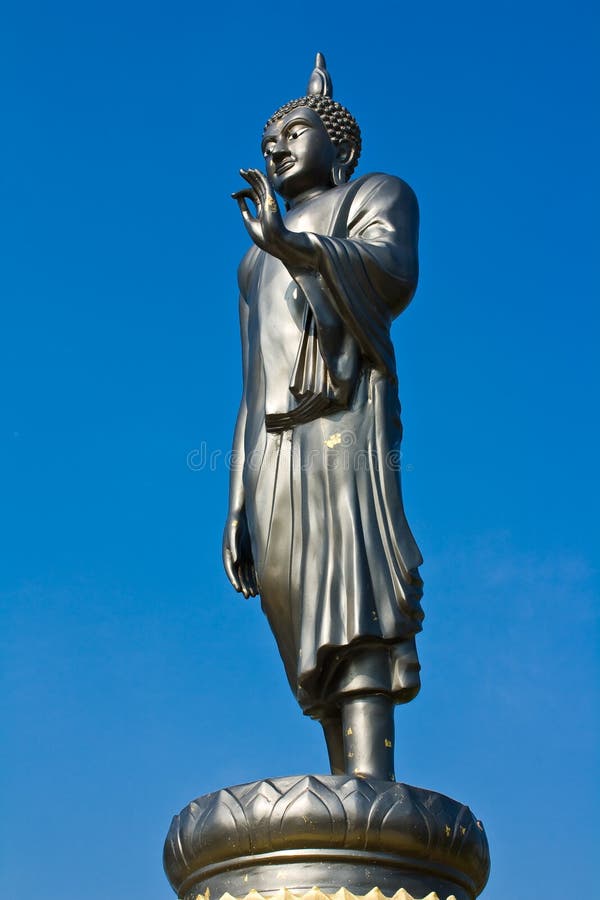 Life style Buddha statue in blue sky