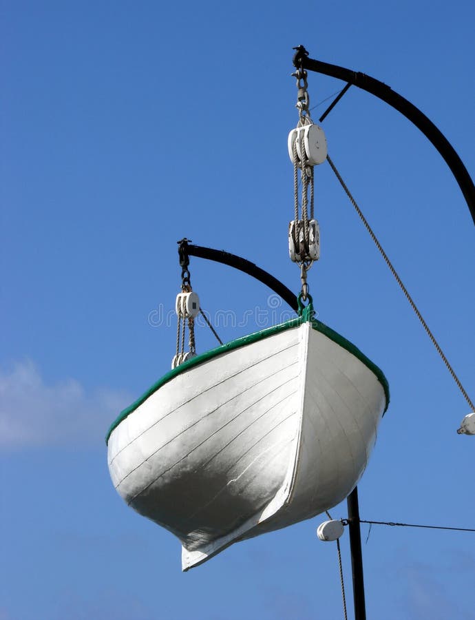 Lifeboat Emergency Rescue Raft Hanging on a Ship