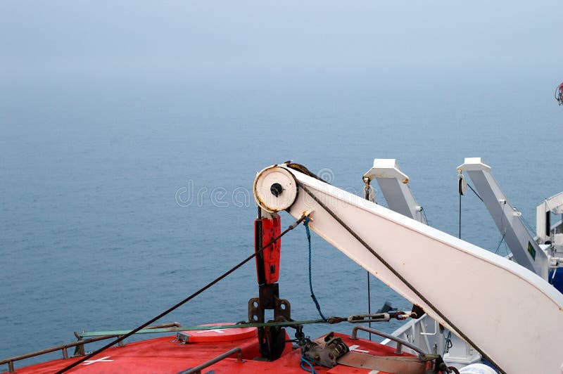 LifeBoat Hoist stock photo. Image of rescue, lift, cable 2085054