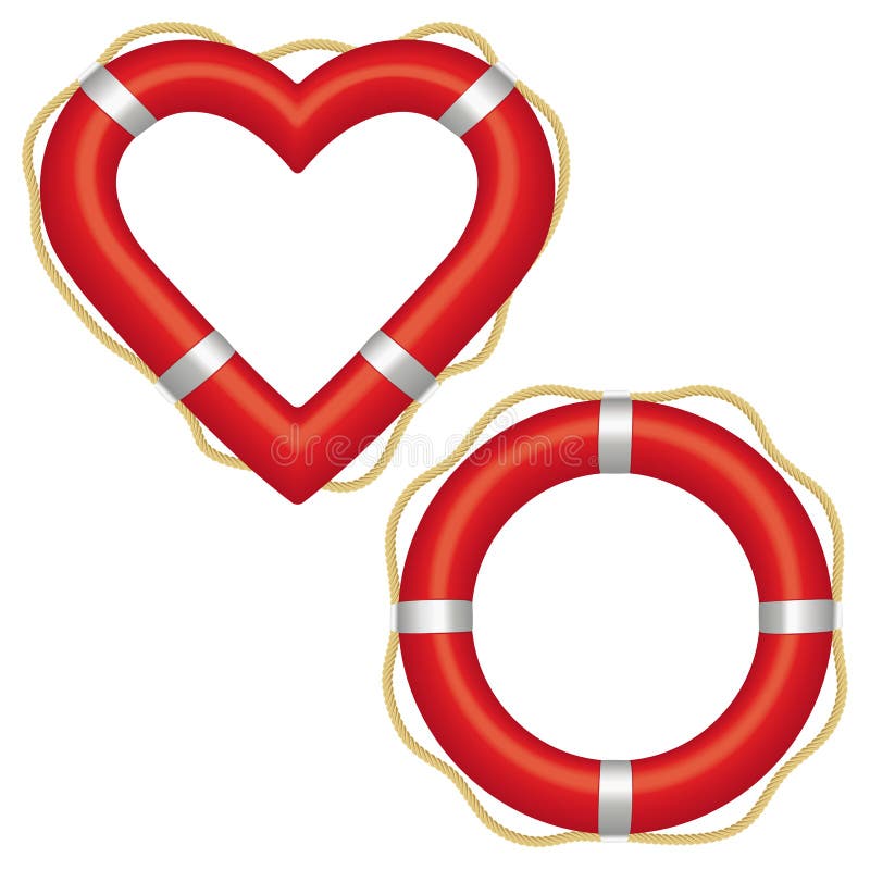 Lifebuoy heart stock illustration Lifebuoy heart stock illustration