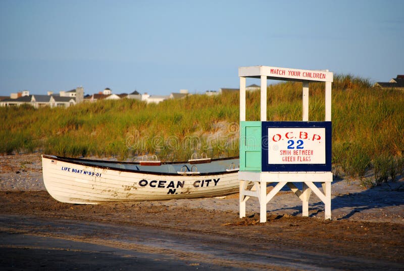 Lifeguard Stand and Boat on the Beach