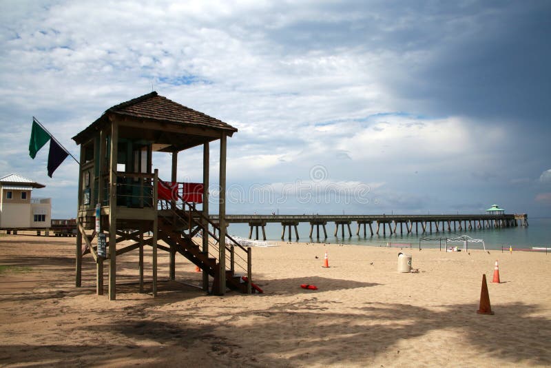 Lifeguard Station at Deerfield Beach Pier