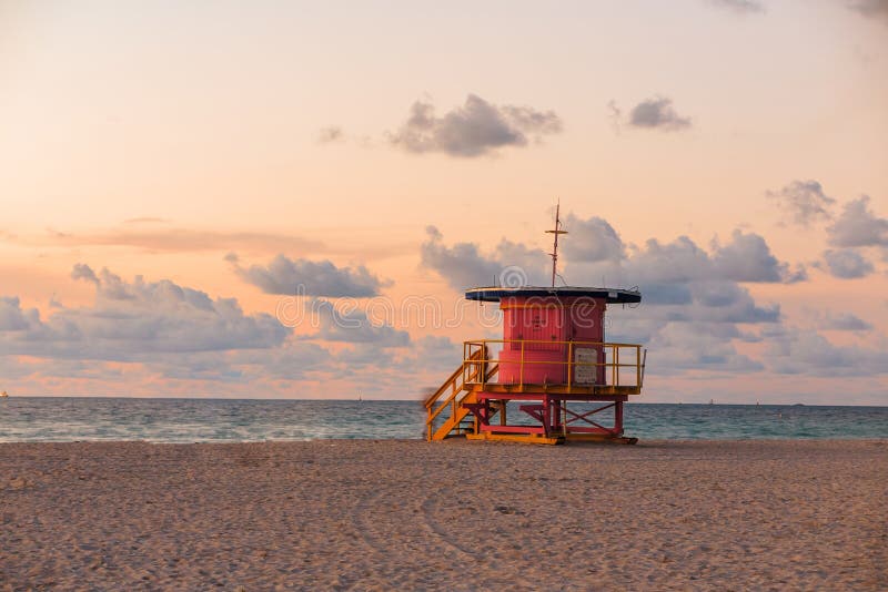 Lifeguard Tower in South Beach, Miami Beach, Florida