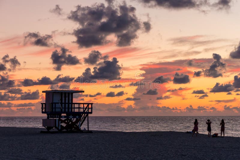 Lifeguard Tower in South Beach, Miami Beach, Florida