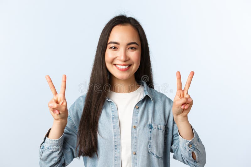 Lifestyle, People Emotions and Beauty Concept. Friendly Optimistic Kawaii  Girl, Asian Female Student in Casual Outfit Stock Photo - Image of casual,  attractive: 187099260