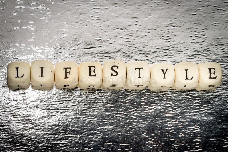 Lifestyle word stock photo. Image of cube, lifestyle - 83872126