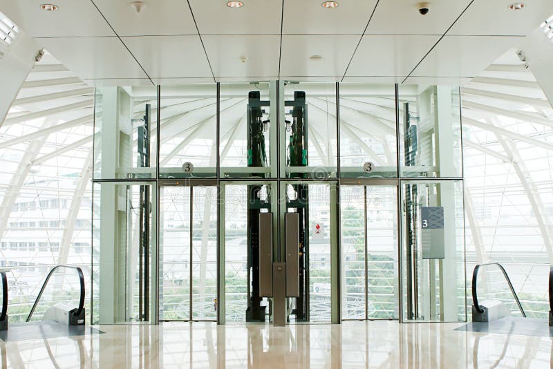 Lift glass stock image. Image of hall, interior, information 19661027