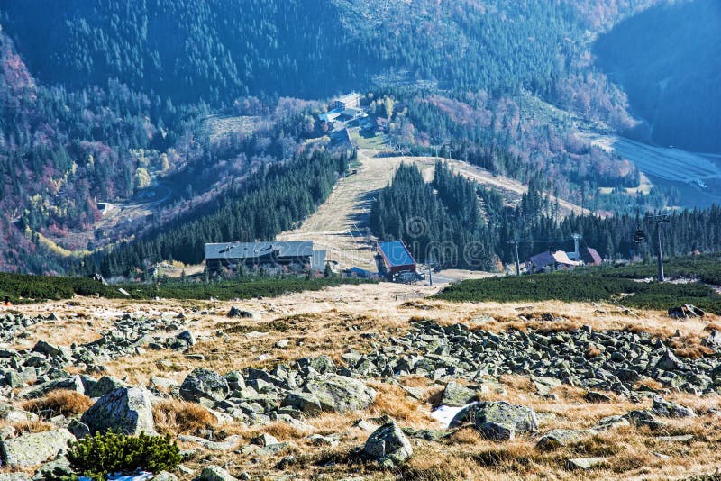 Lift station in Low Tatras mountains, cable car to Chopok, Slovakia