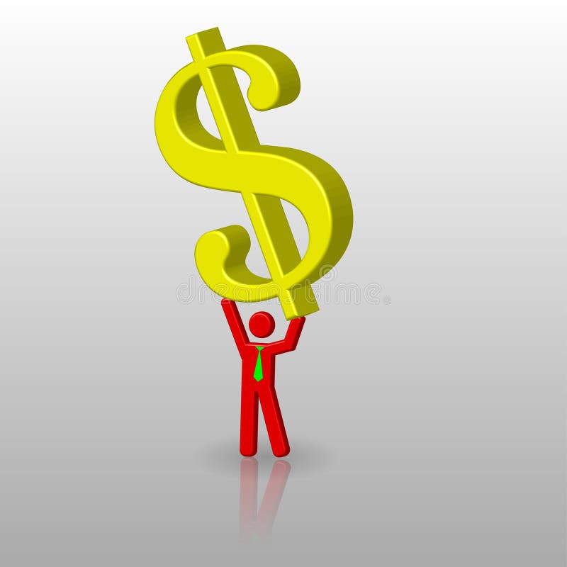 Lift up dollar royalty free illustration Lift up dollar royalty free illustration