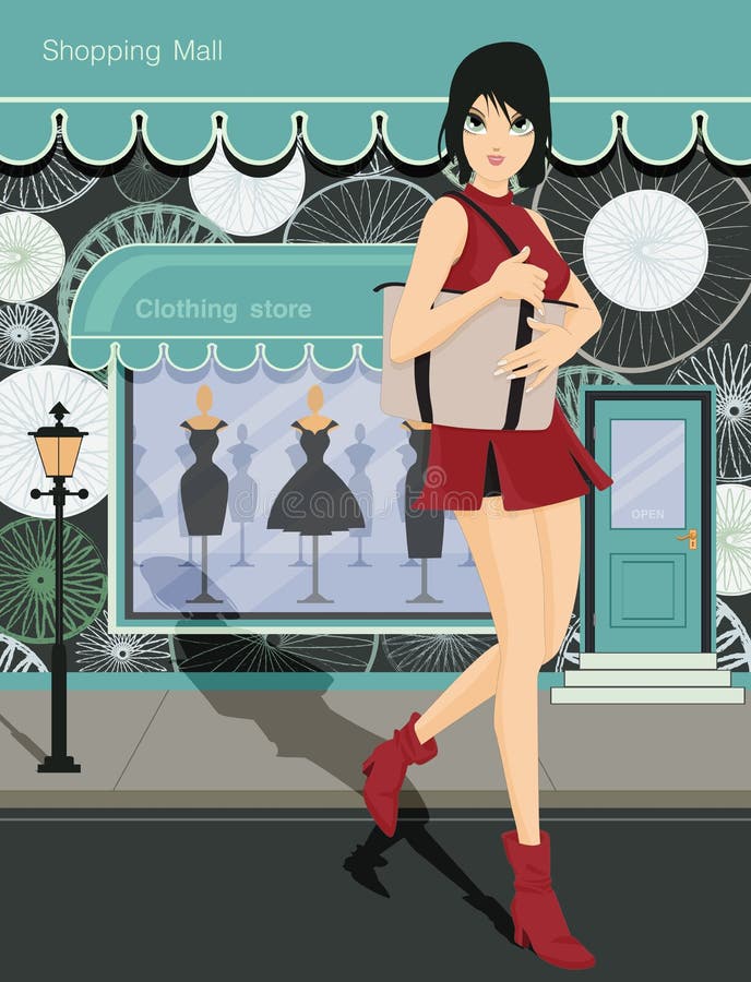 Winkelcentrum vector illustratie